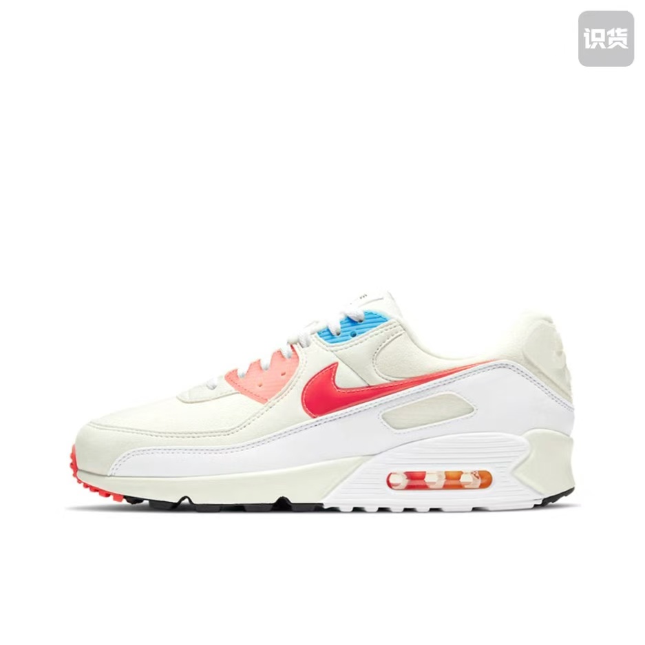Nike Air Max 90 DD8496-161耐磨低帮气垫跑步鞋男米红蓝河南LL仓