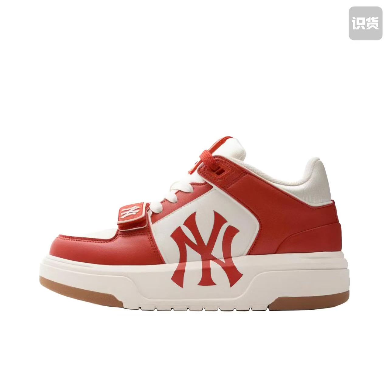 MLB 3ASXLMF3N-50RDS休闲耐磨轻便低帮板鞋男女同款红色河南LL仓