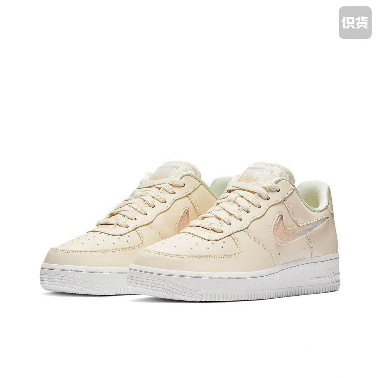 Nike AirForce1 AH6827-100OG款防滑耐磨低帮板鞋女米色河南LL仓