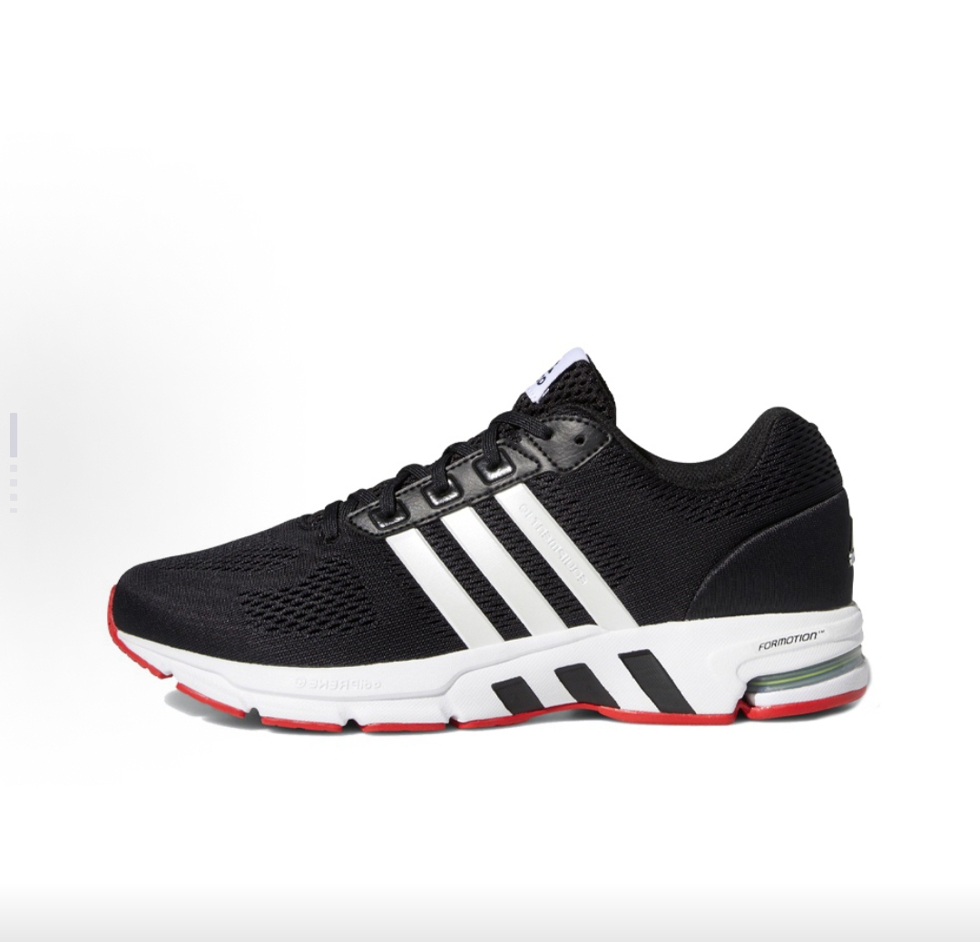 adidas 休闲舒适低帮 休闲跑步鞋 男女同款 黑白红fw9970江西TT仓