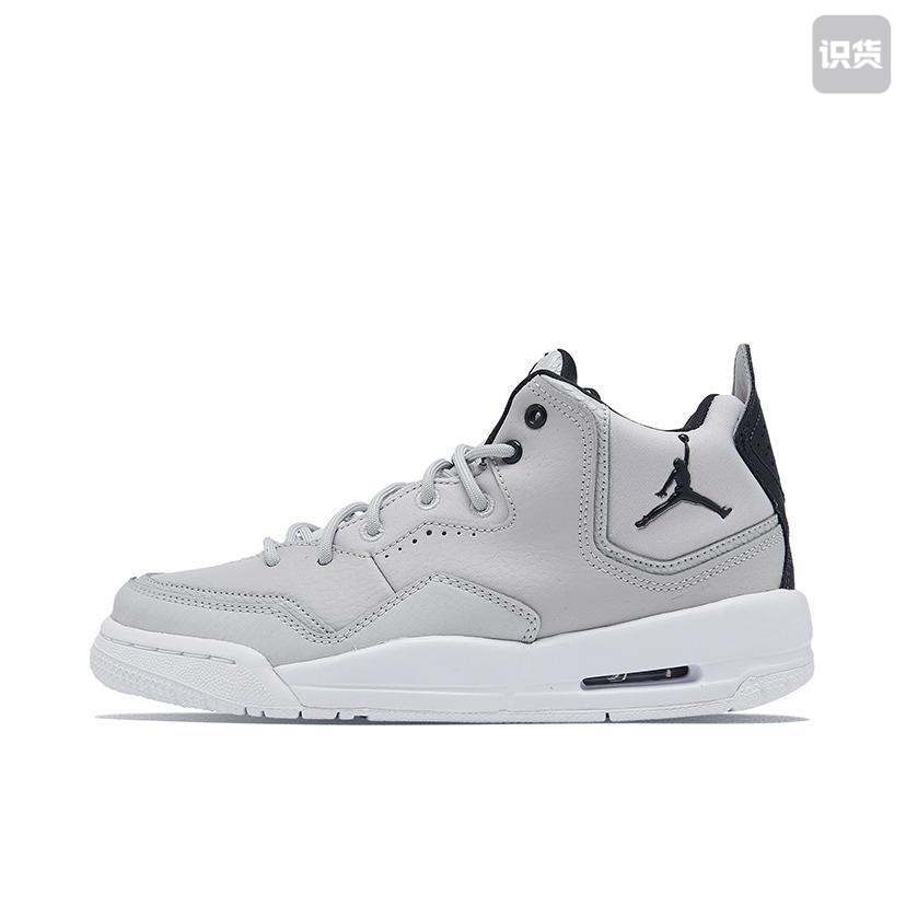 耐克Jordan Courtside 23中帮儿童篮球鞋灰黑青少年河南WD仓配盒