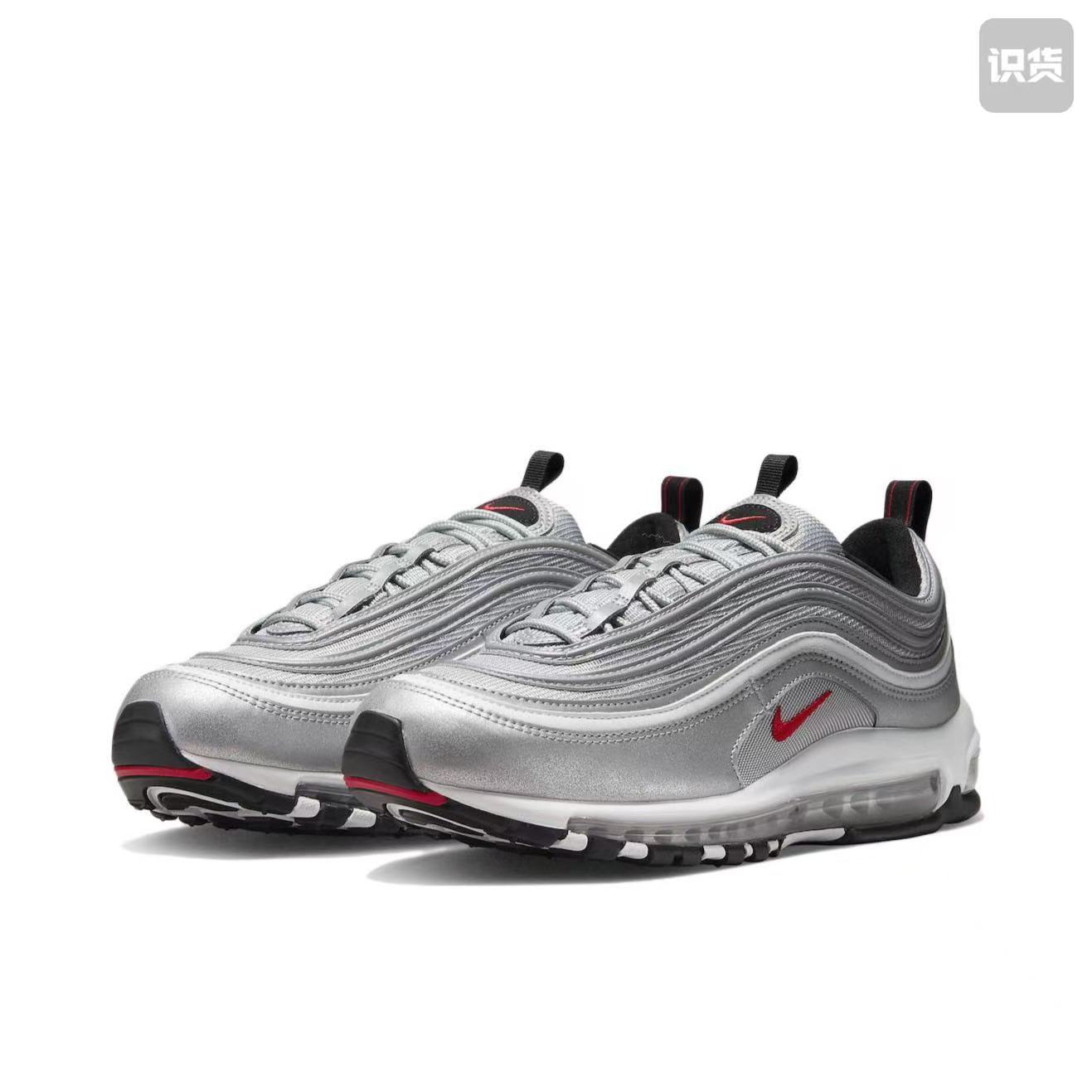 Nike AirMax97 DM0028-002皮革低帮休闲跑步鞋男金属银河南LL仓