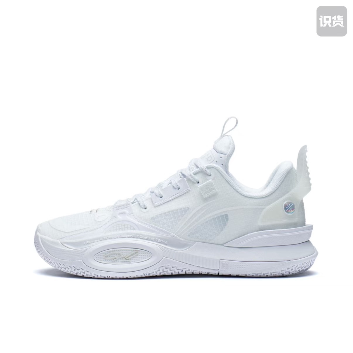 李宁全城10 ABAS019-4减震防滑耐磨低帮篮球鞋男款白灰色河南LL仓