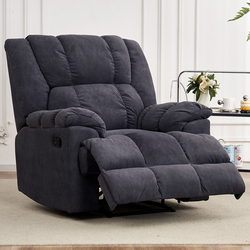 舒适单人可躺布艺沙发可摇可转