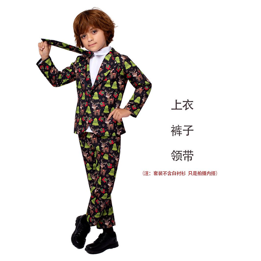 圣诞节服装 儿童演出服麋鹿裙情侣款校园节日派对装扮舞台表演服