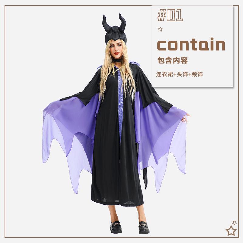 2025万圣节服装鬼新娘cosplay暗黑哥特装吸血鬼长袍沉睡魔咒披风