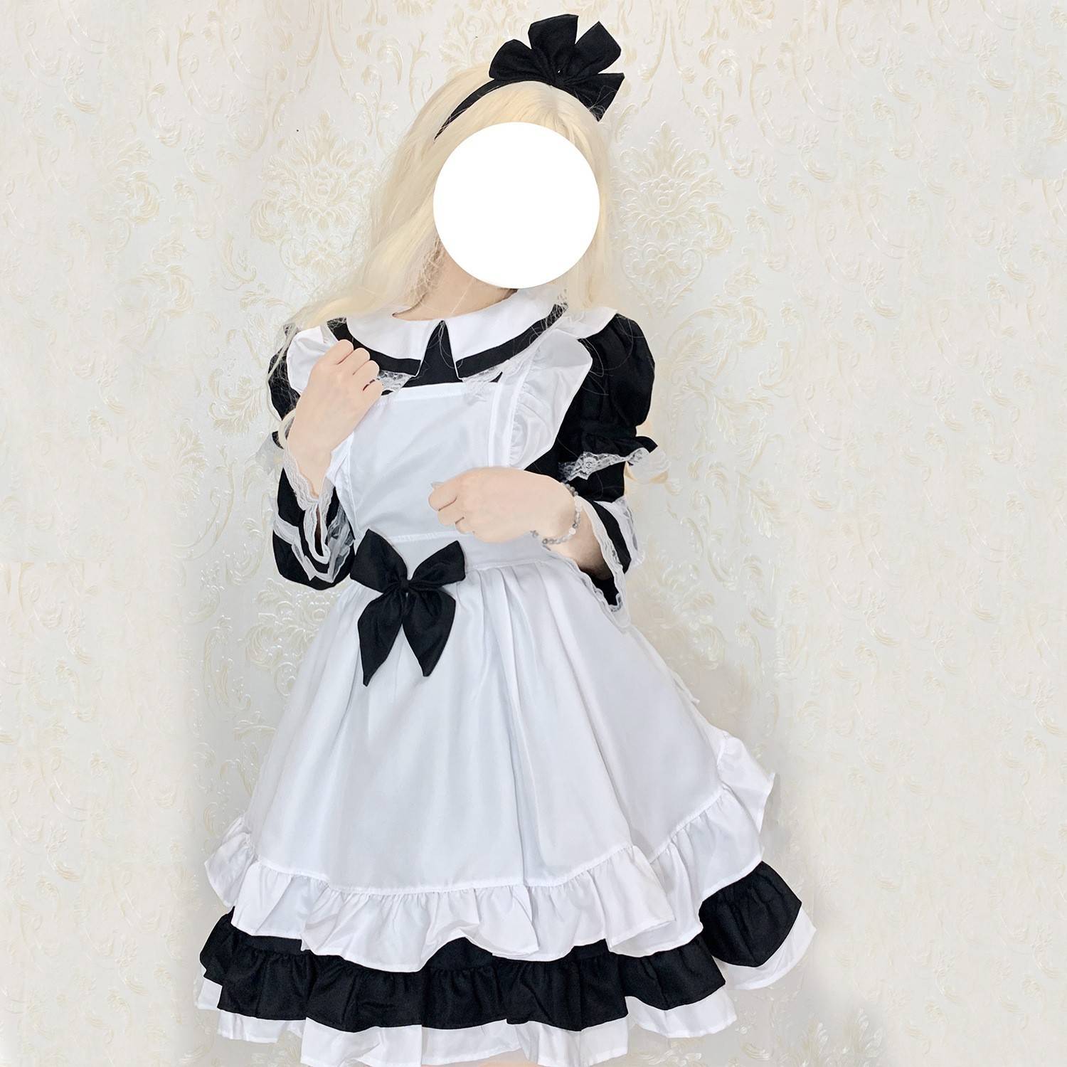 2025新万圣节爱丽丝梦幻仙境女仆装cosp服装lolita长袖软妹连衣裙