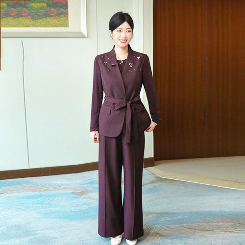 收腰马甲显瘦洋气阔腿裤时尚套装
