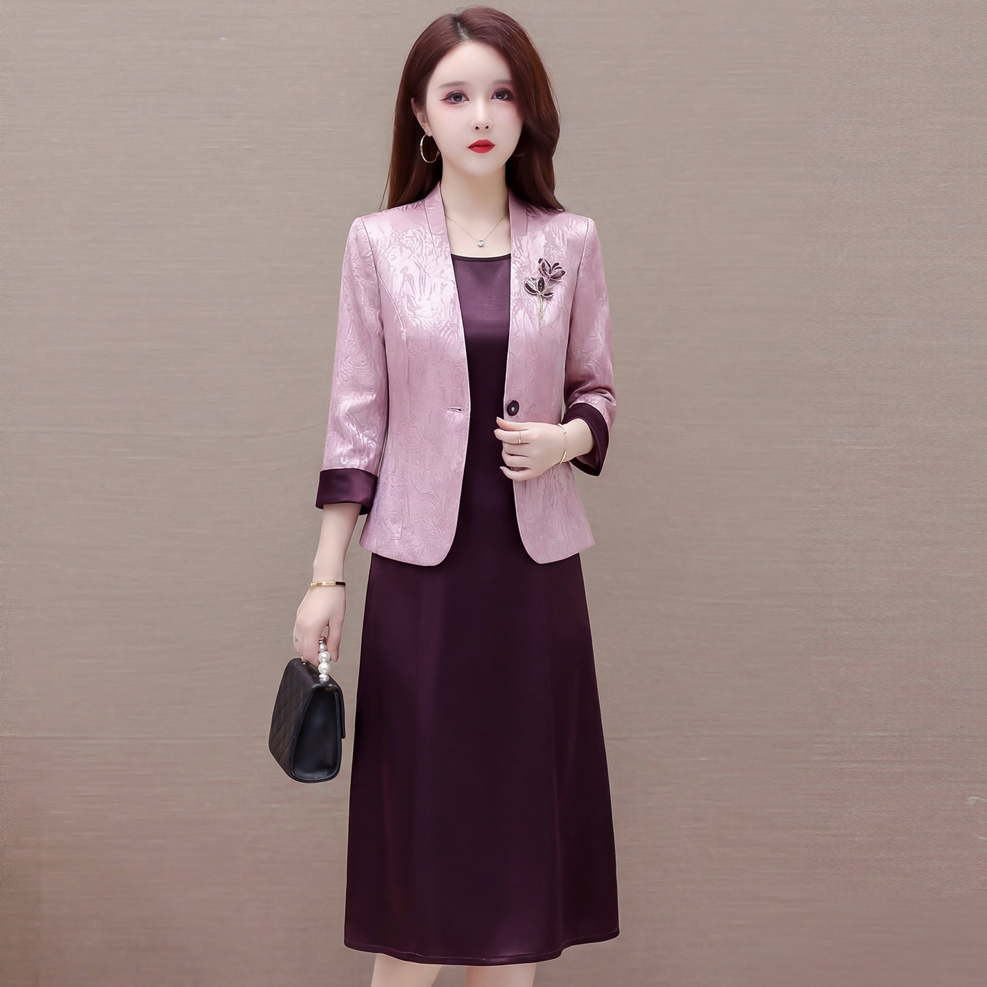 妈妈高端轻奢高级感婚宴礼服套装
