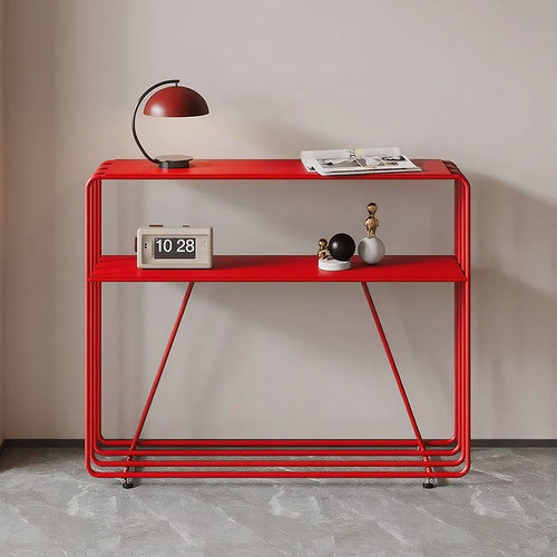 简约铁艺玄关台长条窄桌