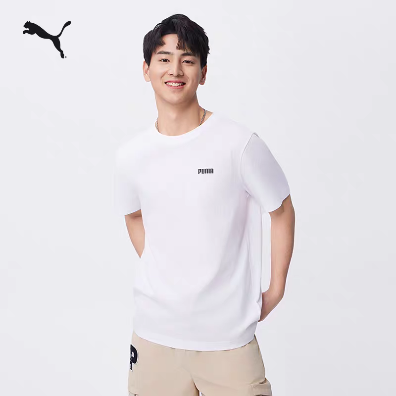 黑白修身印花休闲短袖T恤男女款PUMA彪马官方新款运动上衣 690229