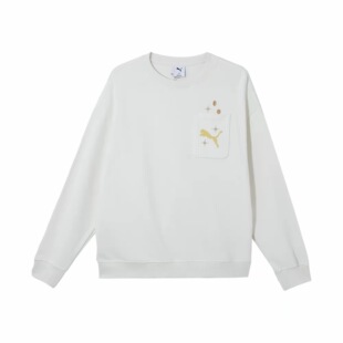 宽松罗纹针织圆领卫衣男运动休闲套头衫631417彪马puma