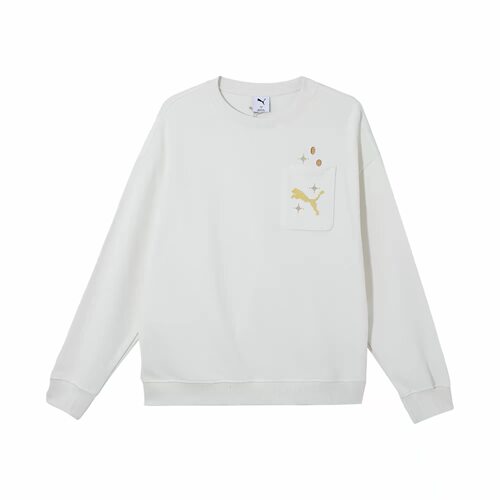 宽松罗纹针织圆领卫衣男运动休闲套头衫631417彪马puma