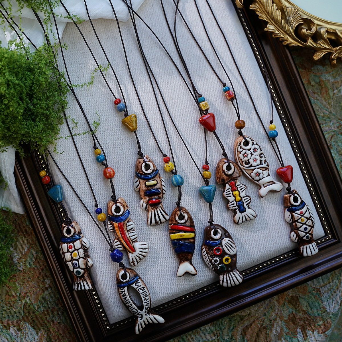 景德镇陶瓷鱼项链新中式民族风陶瓷长款毛衣链古风轻奢小众配饰女,饰品/流行首饰/时尚饰品新,项链,淘宝优惠券,粉丝福利购,淘宝优惠卷