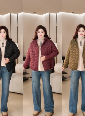 PWD33378【现货仅外套】秋冬休闲连帽桃心大码女装棉服【衣长69】