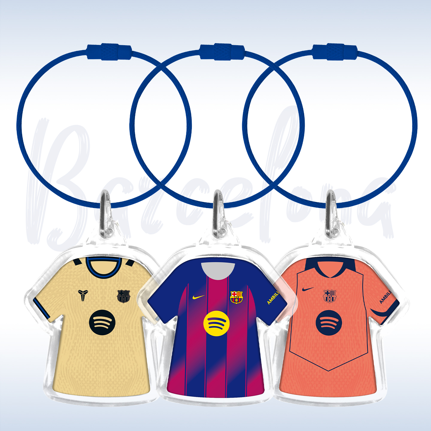 巴萨梅西亚马尔球衣钥匙扣挂件