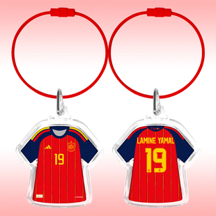 2026世界杯西班牙亚马尔罗德里球衣钥匙扣亚克力创意挂件足球周边