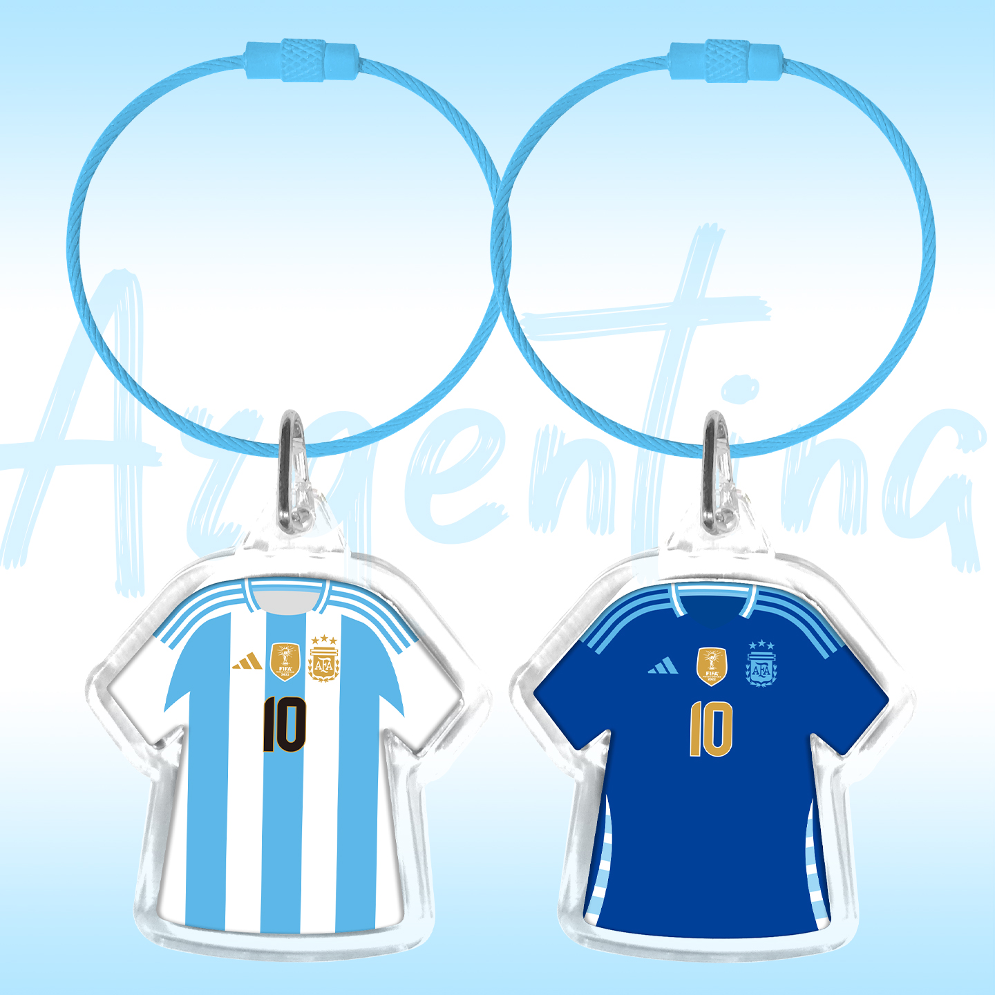 阿根廷梅西球衣钥匙扣创意挂件