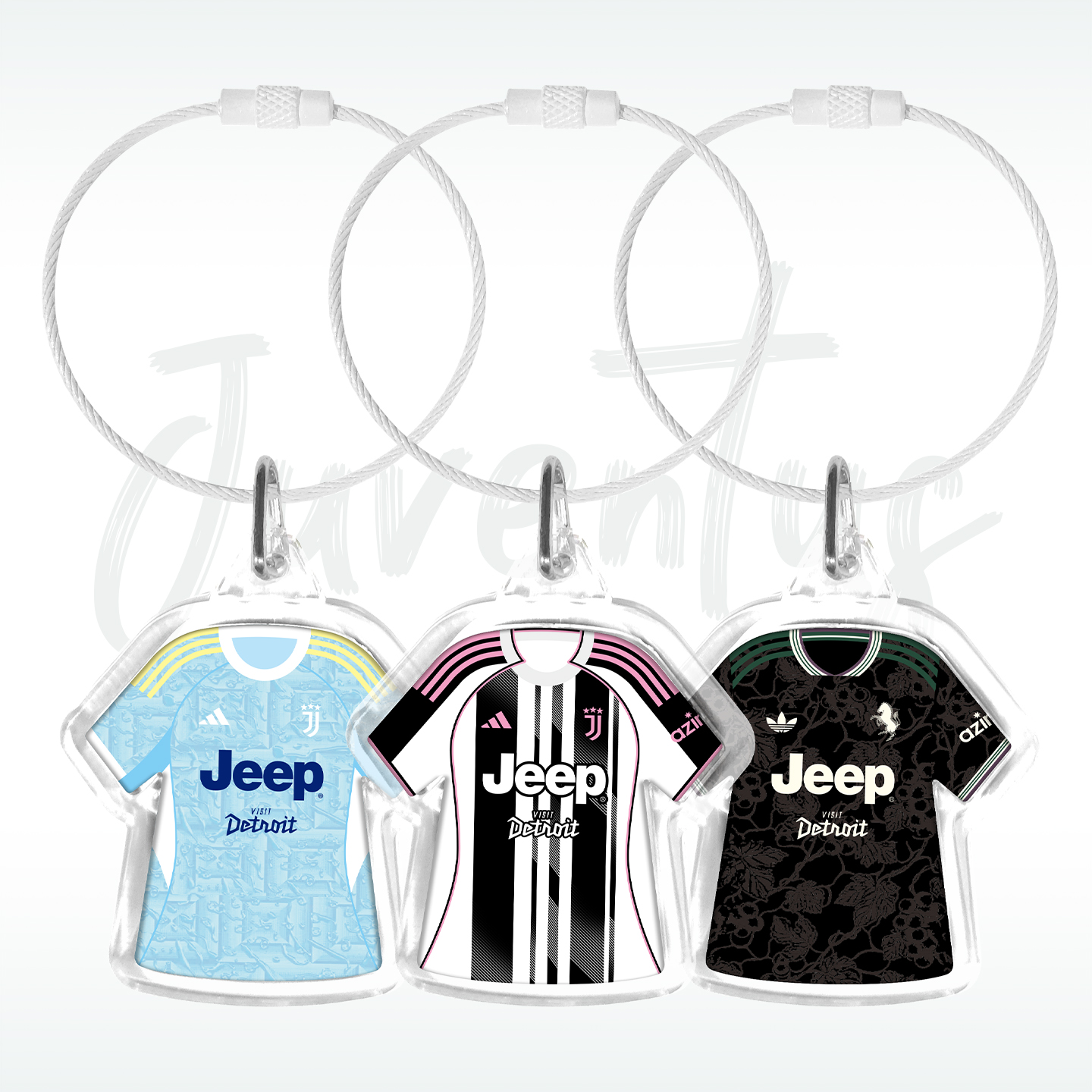 尤文C罗皮耶罗球衣钥匙扣挂件