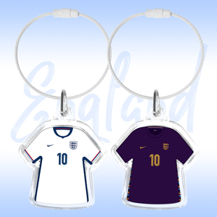 2026世界杯英格兰鲁尼凯恩贝林厄姆球衣钥匙扣亚克力挂件足球周边