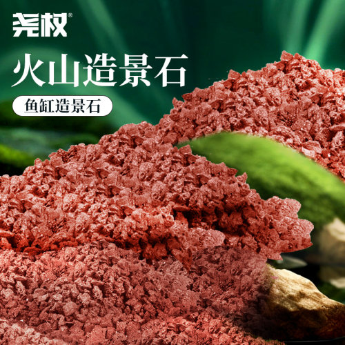 尧权火山石水族造景火山岩石鱼缸专用垫底砂养鱼材料大块过滤