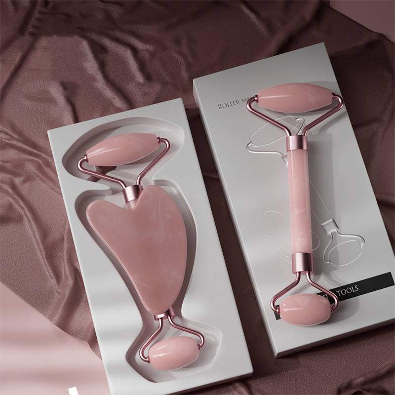 2pcs/set Face Spa Neck Massager For Face Roller Gua Sha跨境