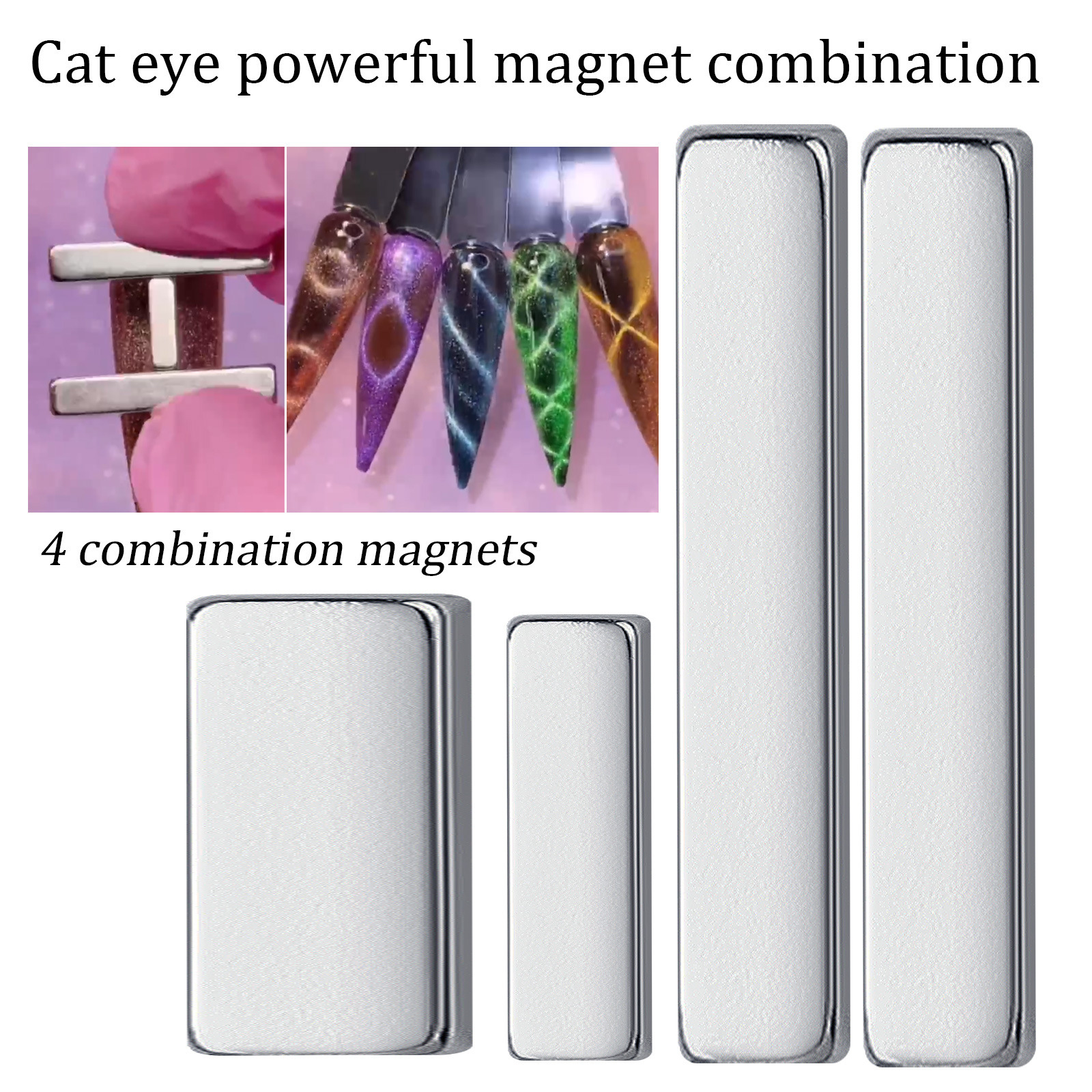 Nail magnet cat eye long strip magnet cat eye set