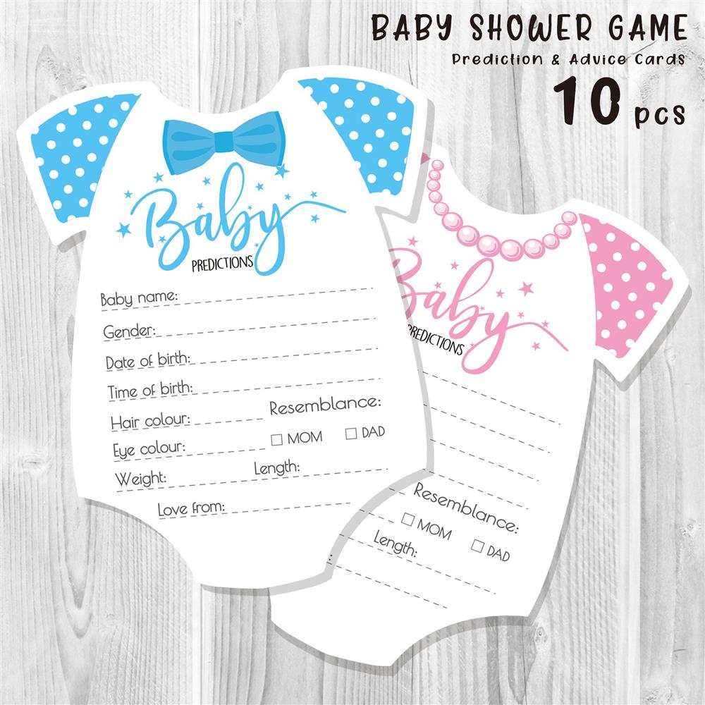 Gender Reveal Party Prediction Card Birthday Party Game Card