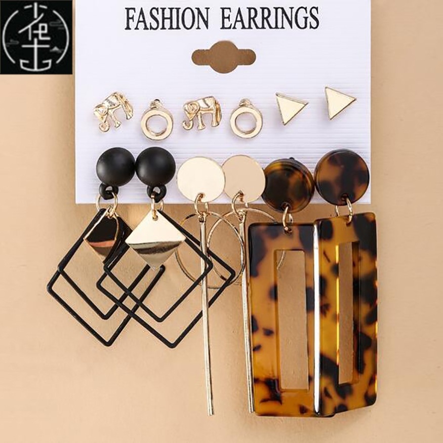 Acrylic Earring ear stud hyperbole earrings 欧美亚克力耳环女