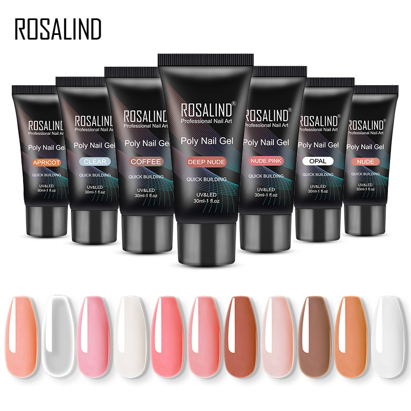 ROSALIND Pure/Glitter Sequin Poly Nail Gel Quick Extension