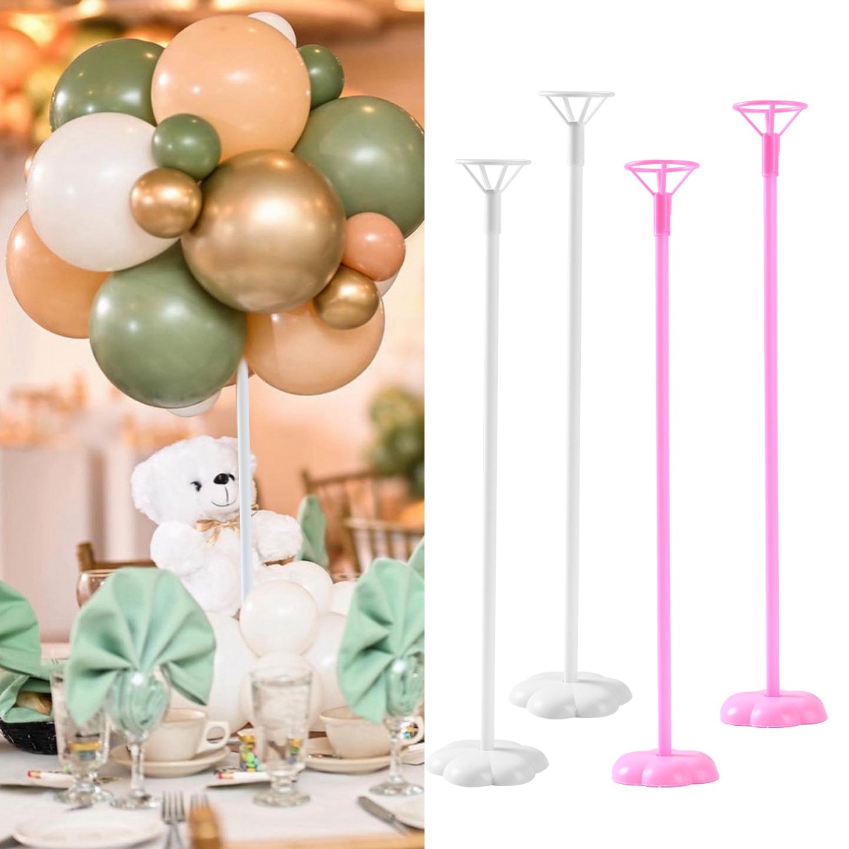 6pcs Balloon Stand Base DIY Balloons Holder Column Support跨