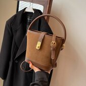 今年流行小包包女2025新款 小众女士斜挎包高级感大容量手提水桶包