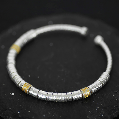 国风女款足银盘缠串手镯