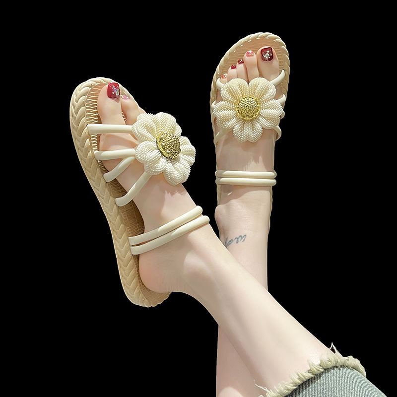 新款凉鞋女夏季两用时尚平底防滑软底学生外穿沙滩塑料罗马凉拖鞋