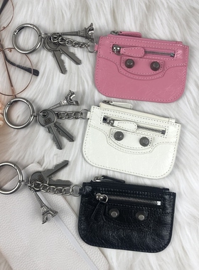 适用于rodeo包包挂件时尚机车包挂饰真皮零钱包腰间挂饰平替挂件