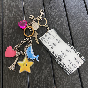 适用于rodeo包包挂件原创挂饰手工DIY挂件时尚高级感登机牌