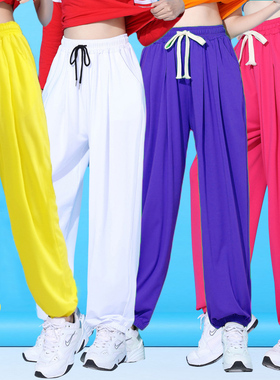 广场舞服装新款套装春夏运动表演练功服灯笼裤团体操曳步舞