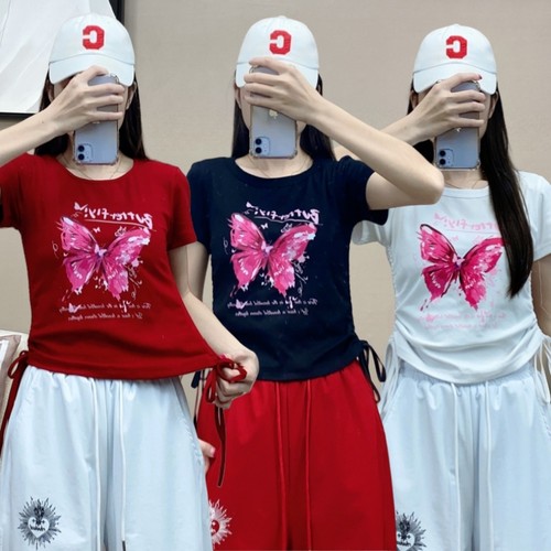 夏季新款广场舞长袖上衣女抽绳时尚减龄跳舞团体队服舞蹈表演服装