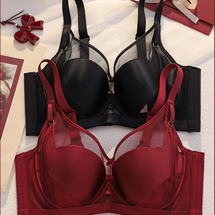 日本红色内衣女薄款大胸显小2026马年结婚新娘内裤本命年文胸套装