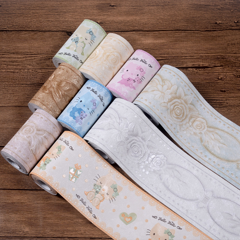 墙纸自粘腰线贴纸墙面装饰欧式立体踢脚线pvc防水瓷砖地脚线客厅,家居饰品,软装墙贴,淘宝优惠券,粉丝福利购,淘宝优惠卷