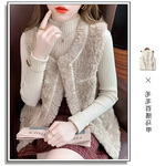 高级感小香风气质羊羔毛马甲女冬新款韩系百搭加厚马夹小个子外搭