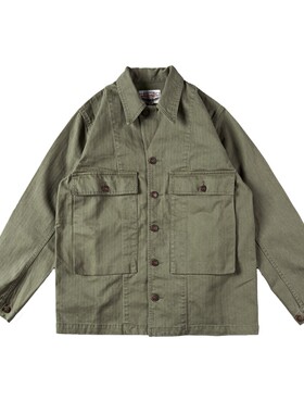 ACE浮生出品 重磅HBT 二战美军M43S衬衫夹克，军事夹克新制做旧