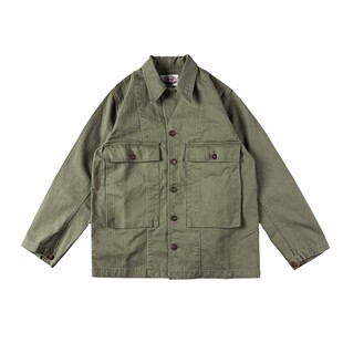 夹克 二战美军M43S衬衫 军事夹克新制做旧 重磅HBT ACE浮生出品