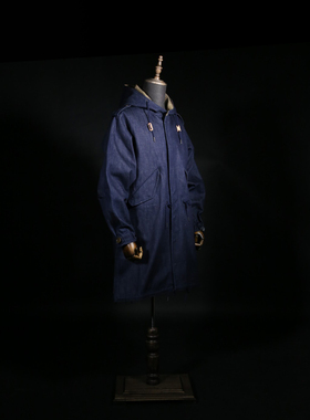 BLOOM 丹宁M51牛仔鱼尾大衣长款风衣 美式复古M1951PARK