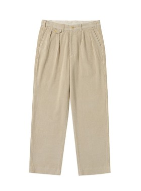 A.C.E.浮生出品长绒棉灯芯绒双褶标准直筒工装长裤复古休闲裤男