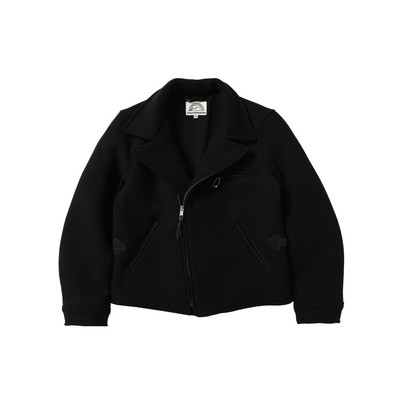 浮生翻领毛呢机车夹克美式复古