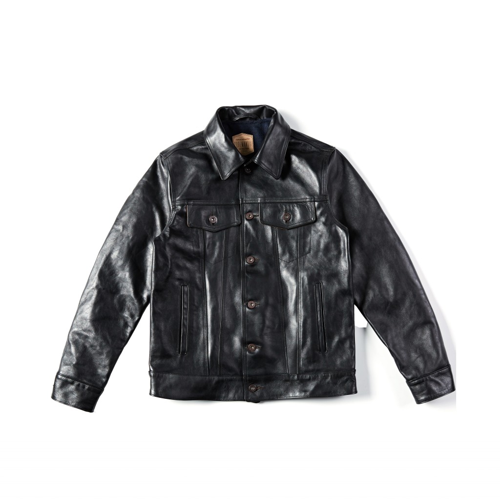 A.C.E.浮生出品 经典TYPE3，茶芯植鞣马皮皮衣 机车皮衣557XX