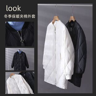 秋冬棉衣冬新款韩版宽松显瘦棉服女中长款百搭学生加厚棒球服质感
