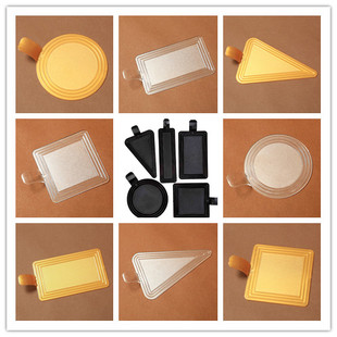 烘焙包装透明硬质塑料慕斯托蛋糕底托正方长方圆三角形100个包邮