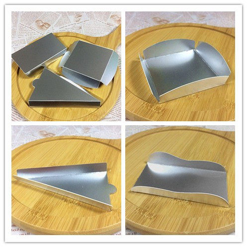 爆款网红三角银色慕斯托垫切件西点蛋糕金卡纸托盘千层垫片100张